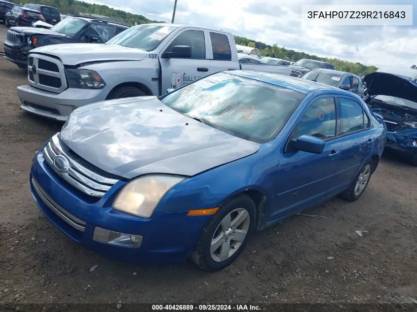 2009 Ford Fusion Se VIN: 3FAHP07Z29R216843 Lot: 40426889