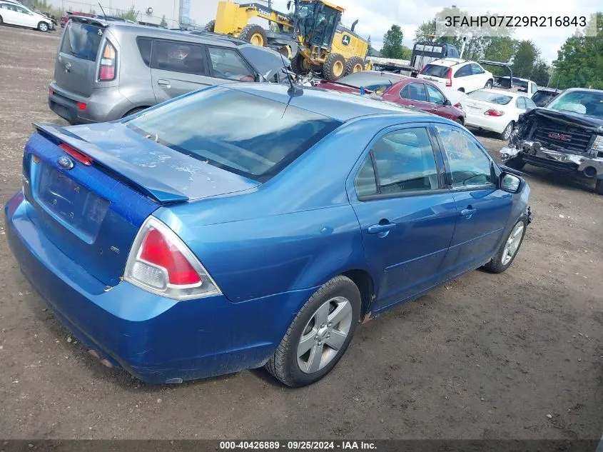 3FAHP07Z29R216843 2009 Ford Fusion Se