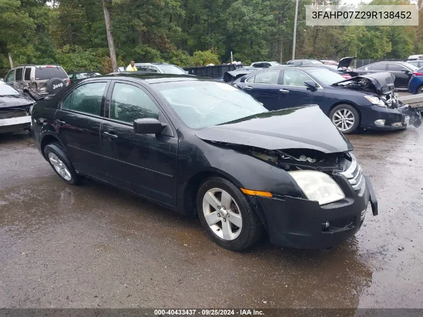 2009 Ford Fusion Se VIN: 3FAHP07Z29R138452 Lot: 40433437