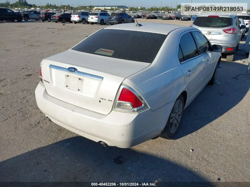 2009 Ford Fusion Sel VIN: 3FAHP08149R218053 Lot: 40452206