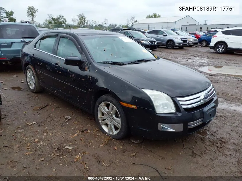 2009 Ford Fusion Sel VIN: 3FAHP08189R117761 Lot: 40472992