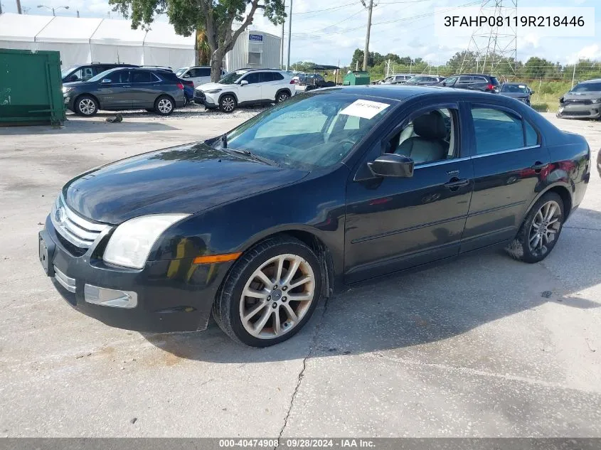 2009 Ford Fusion Sel VIN: 3FAHP08119R218446 Lot: 40474908