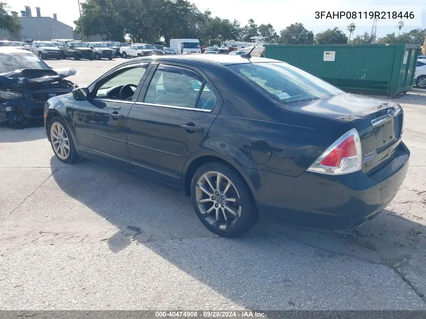 2009 Ford Fusion Sel VIN: 3FAHP08119R218446 Lot: 40474908