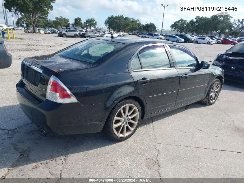 2009 Ford Fusion Sel VIN: 3FAHP08119R218446 Lot: 40474908