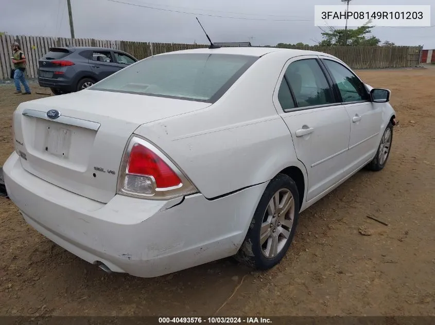 2009 Ford Fusion Sel VIN: 3FAHP08149R101203 Lot: 40493576