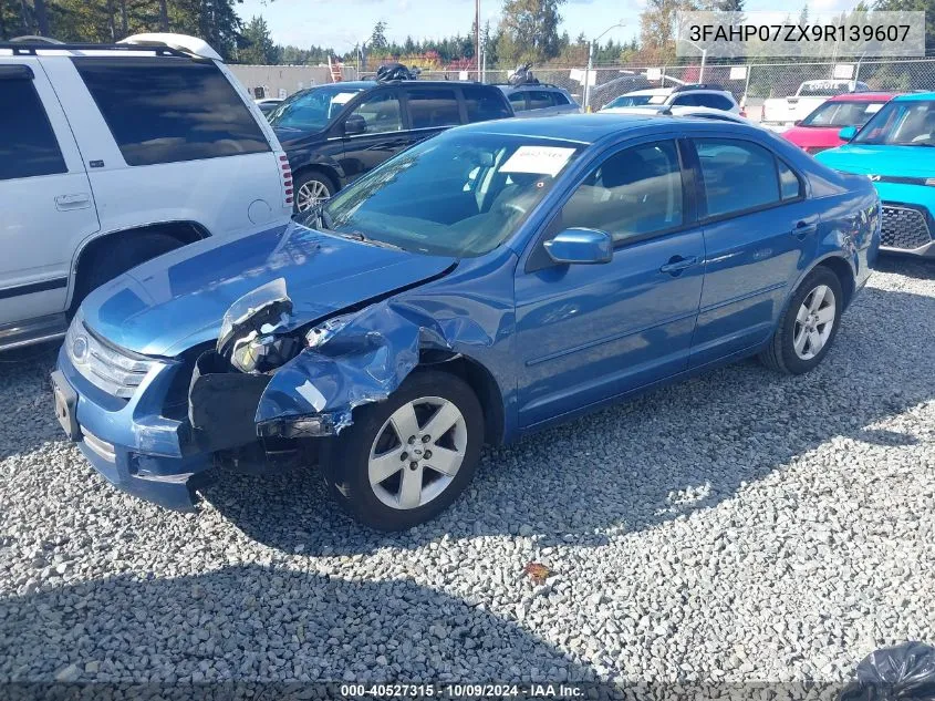 2009 Ford Fusion Se VIN: 3FAHP07ZX9R139607 Lot: 40527315