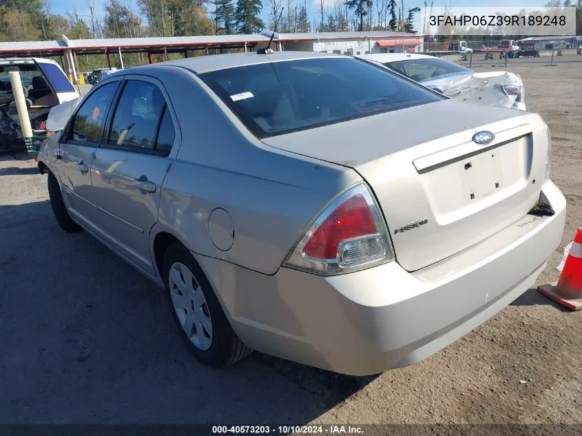 2009 Ford Fusion S VIN: 3FAHP06Z39R189248 Lot: 40573203