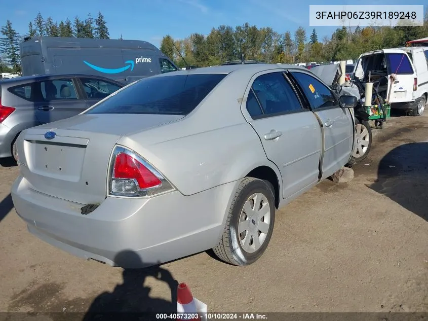 2009 Ford Fusion S VIN: 3FAHP06Z39R189248 Lot: 40573203