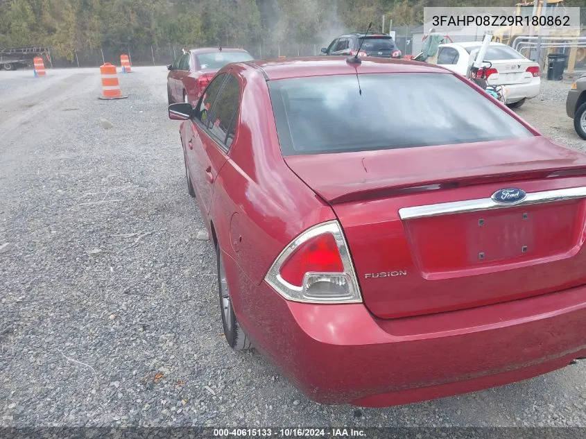 2009 Ford Fusion Sel VIN: 3FAHP08Z29R180862 Lot: 40615133