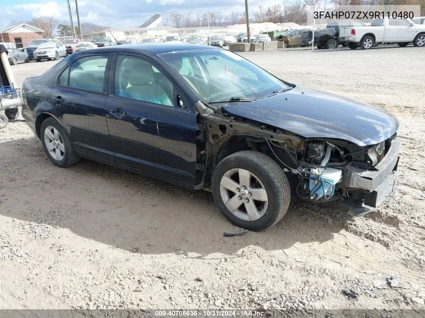 2009 Ford Fusion Se VIN: 3FAHP07ZX9R110480 Lot: 40706638