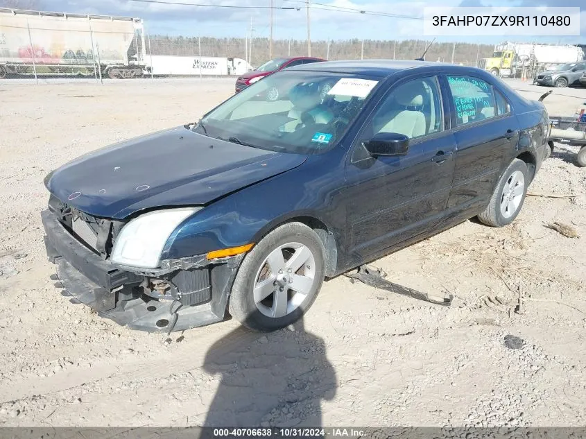 2009 Ford Fusion Se VIN: 3FAHP07ZX9R110480 Lot: 40706638