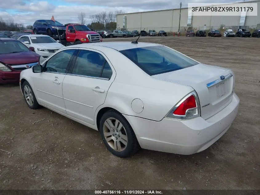 2009 Ford Fusion Sel VIN: 3FAHP08ZX9R131179 Lot: 40756116