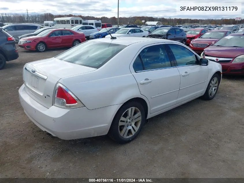 2009 Ford Fusion Sel VIN: 3FAHP08ZX9R131179 Lot: 40756116