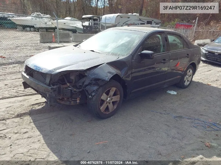 2009 Ford Fusion Se VIN: 3FAHP07Z29R169247 Lot: 40762878