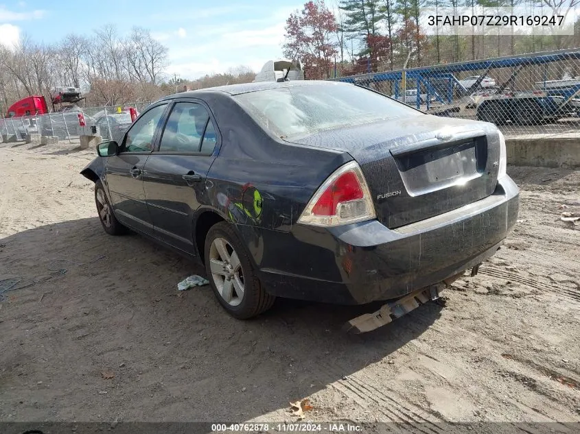 2009 Ford Fusion Se VIN: 3FAHP07Z29R169247 Lot: 40762878