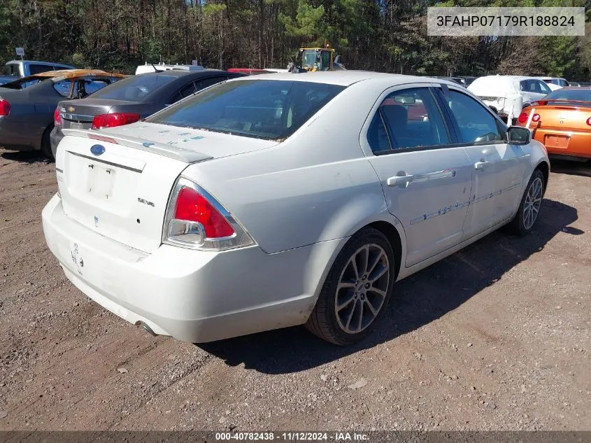 2009 Ford Fusion Se VIN: 3FAHP07179R188824 Lot: 40782438