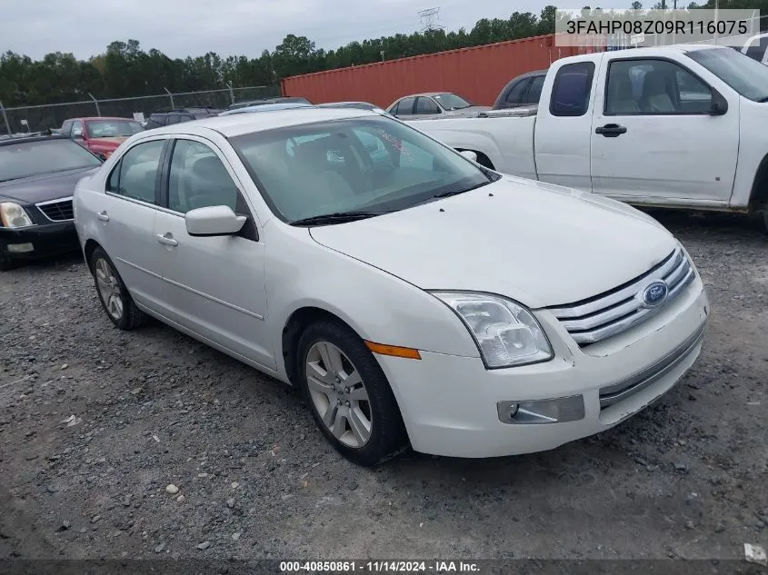 2009 Ford Fusion Sel VIN: 3FAHP08Z09R116075 Lot: 40850861