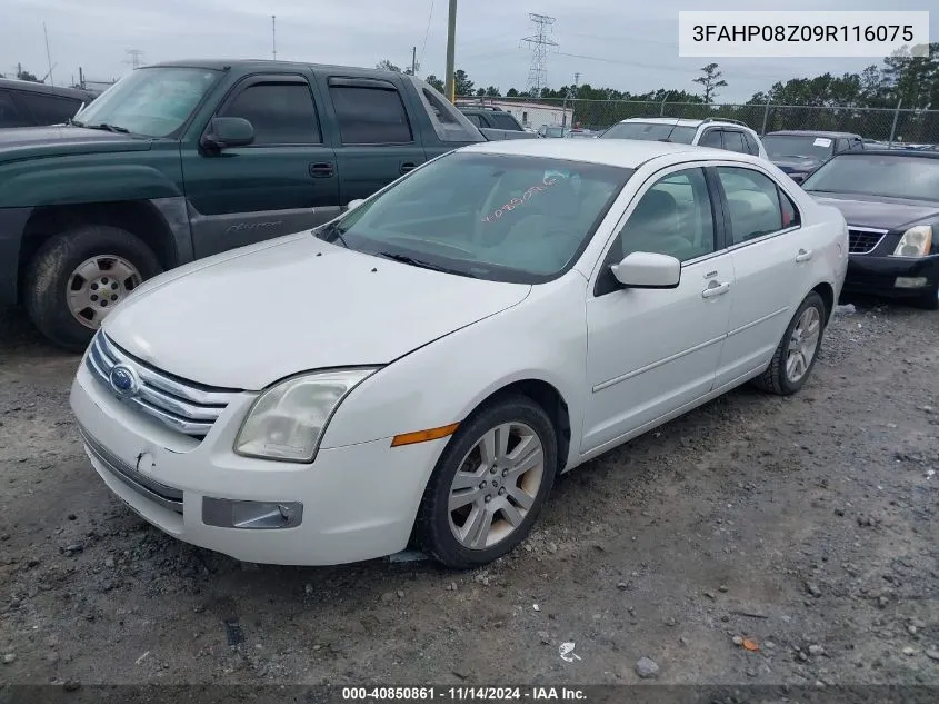 2009 Ford Fusion Sel VIN: 3FAHP08Z09R116075 Lot: 40850861