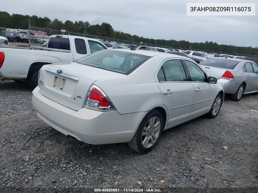 2009 Ford Fusion Sel VIN: 3FAHP08Z09R116075 Lot: 40850861