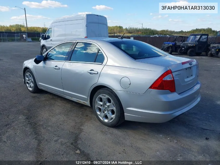 2010 Ford Fusion VIN: 3FAHP0HA1AR313030 Lot: 12112410