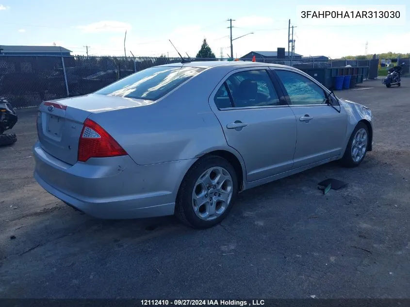 2010 Ford Fusion VIN: 3FAHP0HA1AR313030 Lot: 12112410