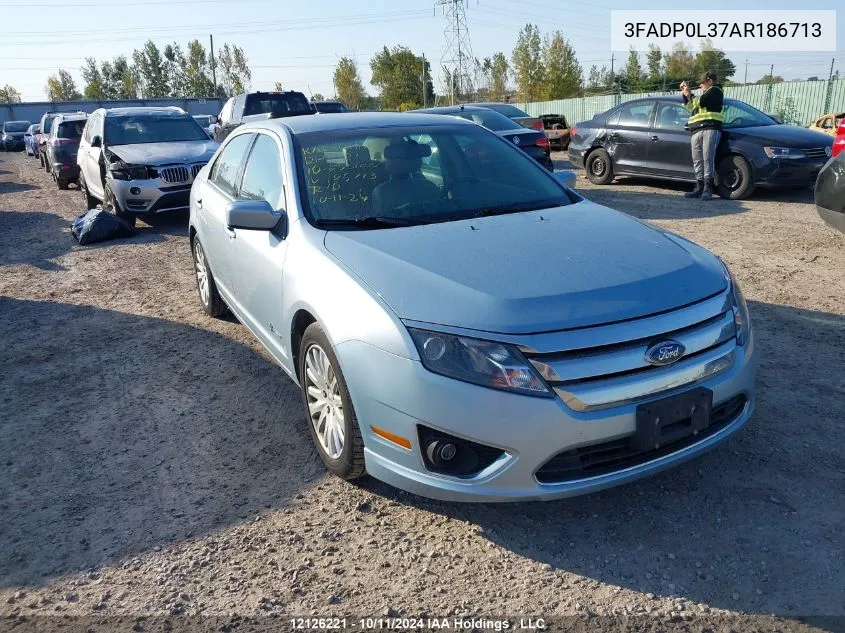 2010 Ford Fusion Hybrid VIN: 3FADP0L37AR186713 Lot: 12126221