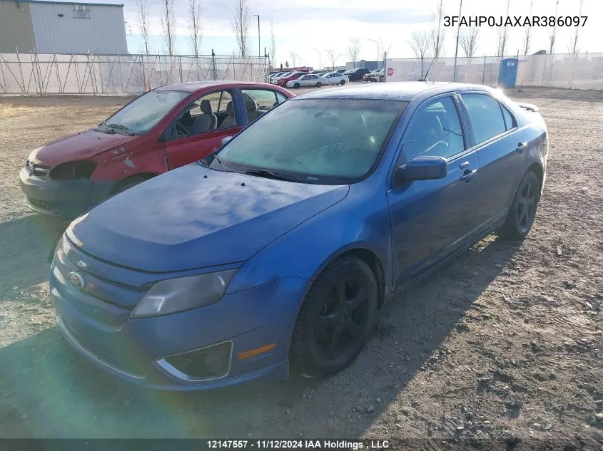 2010 Ford Fusion Sel VIN: 3FAHP0JAXAR386097 Lot: 12147557