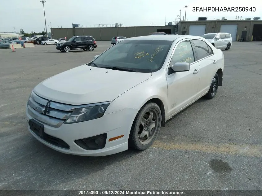 3FAHP0HA9AR250940 2010 Ford Fusion Se