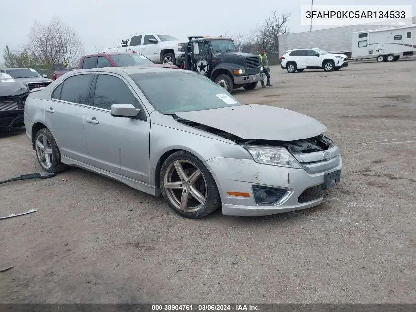 2010 Ford Fusion Sport VIN: 3FAHP0KC5AR134533 Lot: 38904761