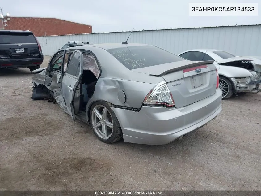 2010 Ford Fusion Sport VIN: 3FAHP0KC5AR134533 Lot: 38904761