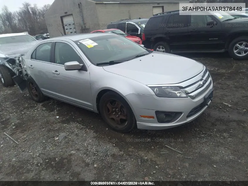 2010 Ford Fusion Se VIN: 3FAHP0HA9AR378448 Lot: 39073741