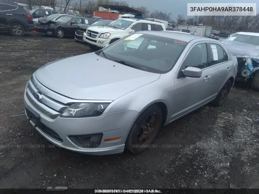 2010 Ford Fusion Se VIN: 3FAHP0HA9AR378448 Lot: 39073741