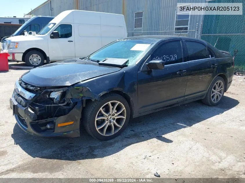 2010 Ford Fusion Se VIN: 3FAHP0HGXAR205123 Lot: 39435269