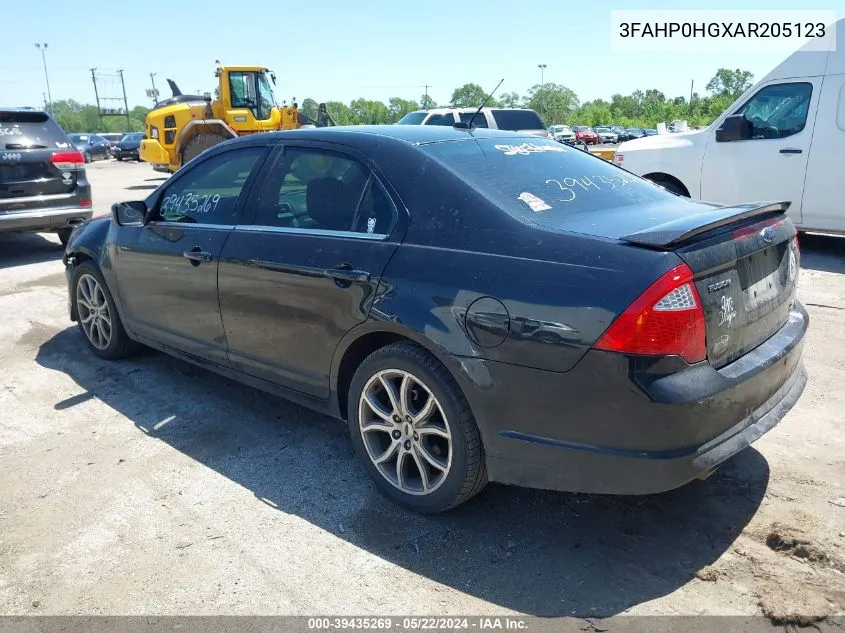 2010 Ford Fusion Se VIN: 3FAHP0HGXAR205123 Lot: 39435269