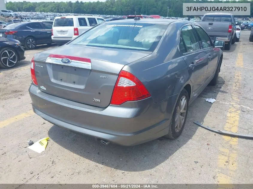 2010 Ford Fusion Sel VIN: 3FAHP0JG4AR327910 Lot: 39467604