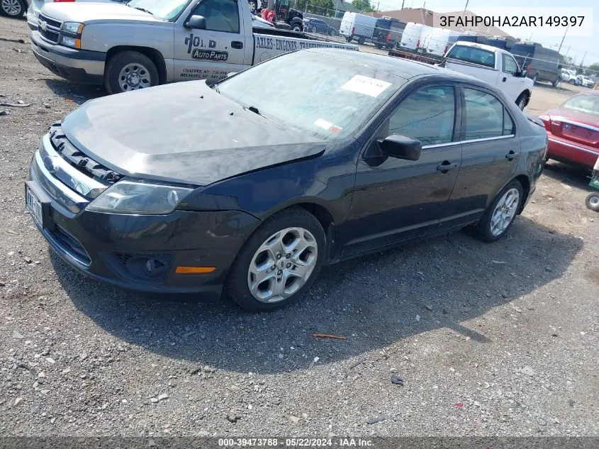 3FAHP0HA2AR149397 2010 Ford Fusion Se