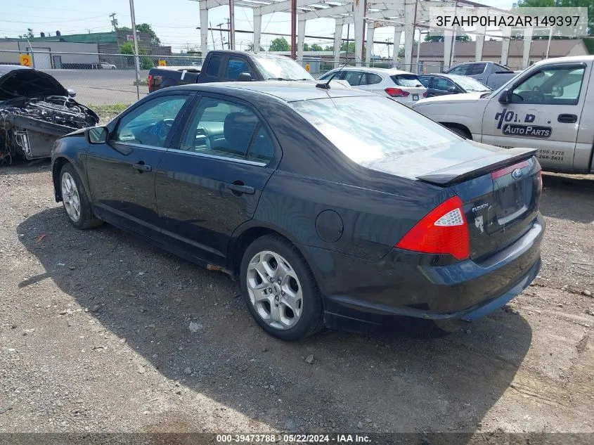 2010 Ford Fusion Se VIN: 3FAHP0HA2AR149397 Lot: 39473788