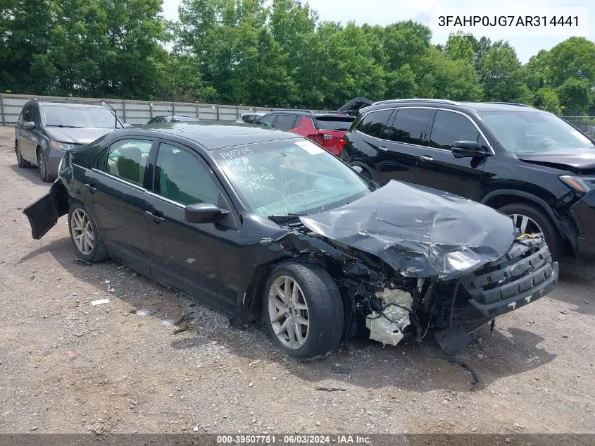 2010 Ford Fusion Sel VIN: 3FAHP0JG7AR314441 Lot: 39507751