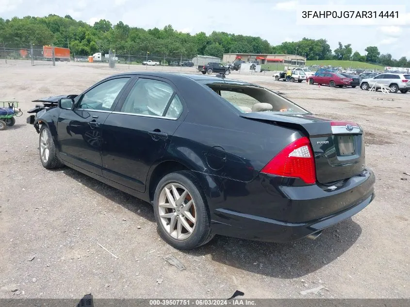 2010 Ford Fusion Sel VIN: 3FAHP0JG7AR314441 Lot: 39507751