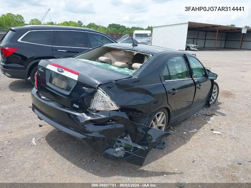 2010 Ford Fusion Sel VIN: 3FAHP0JG7AR314441 Lot: 39507751