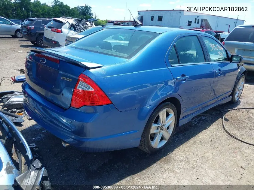 2010 Ford Fusion Sport VIN: 3FAHP0KC0AR182862 Lot: 39538699