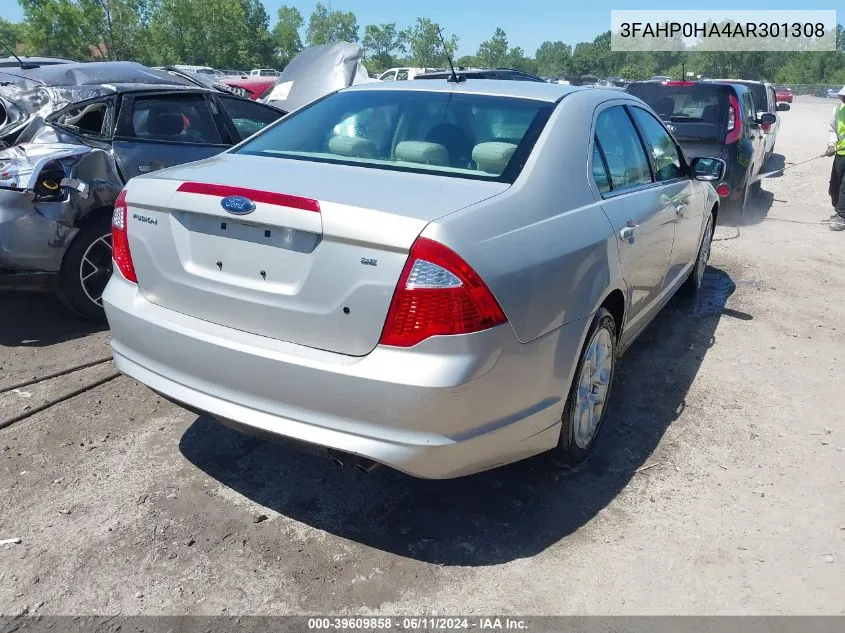 2010 Ford Fusion Se VIN: 3FAHP0HA4AR301308 Lot: 39609858