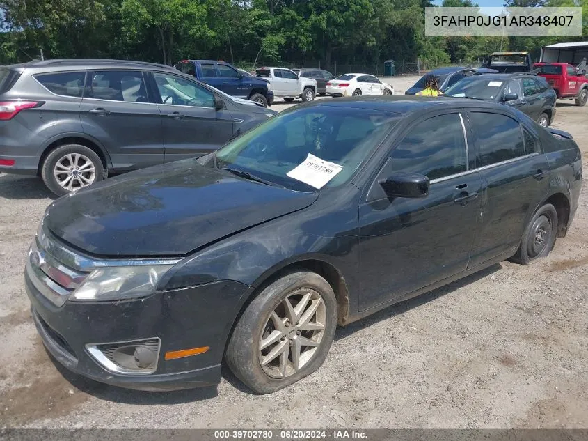 2010 Ford Fusion Sel VIN: 3FAHP0JG1AR348407 Lot: 39702780