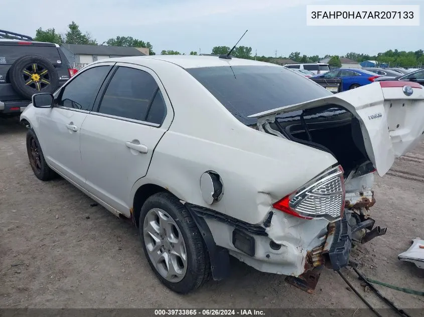 3FAHP0HA7AR207133 2010 Ford Fusion Se