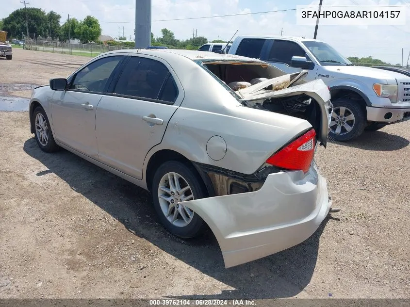 3FAHP0GA8AR104157 2010 Ford Fusion S