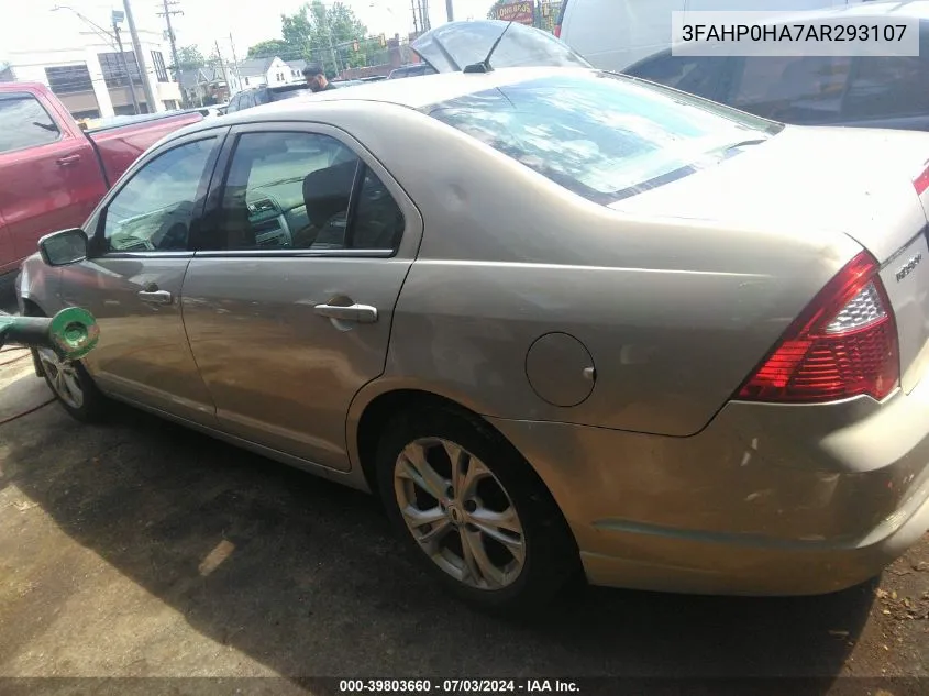 2010 Ford Fusion Se VIN: 3FAHP0HA7AR293107 Lot: 39803660