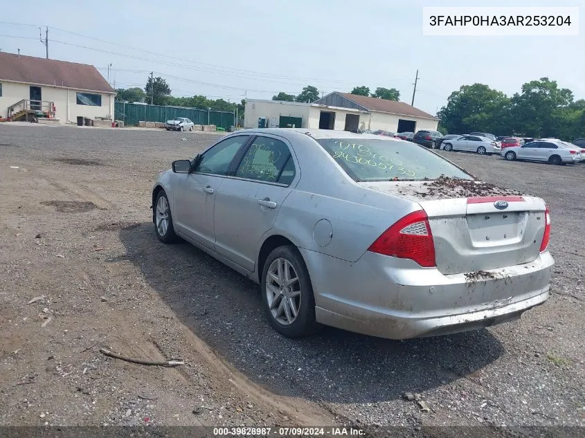 2010 Ford Fusion Se VIN: 3FAHP0HA3AR253204 Lot: 39828987