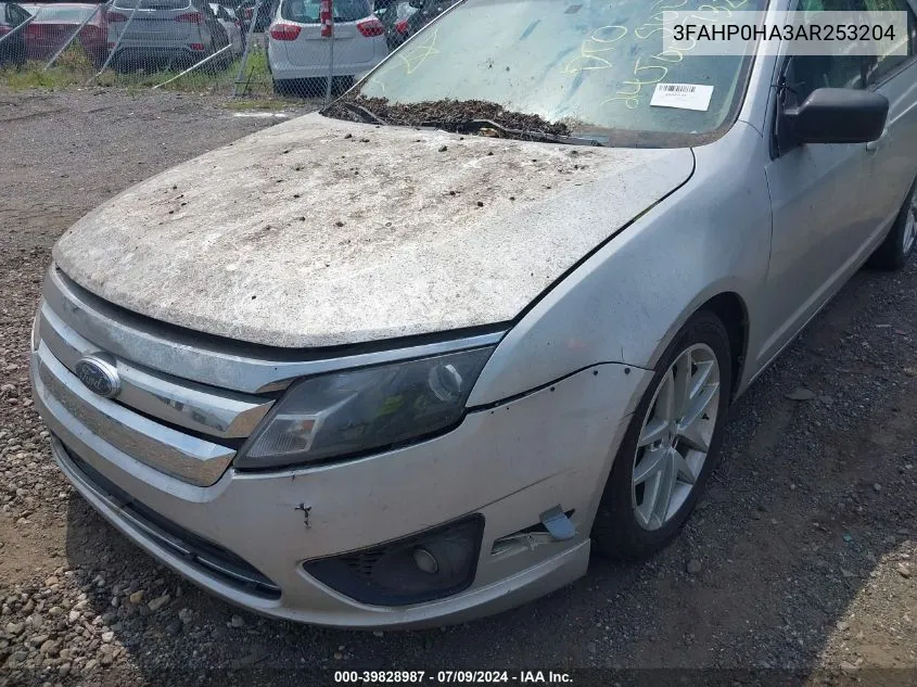 2010 Ford Fusion Se VIN: 3FAHP0HA3AR253204 Lot: 39828987