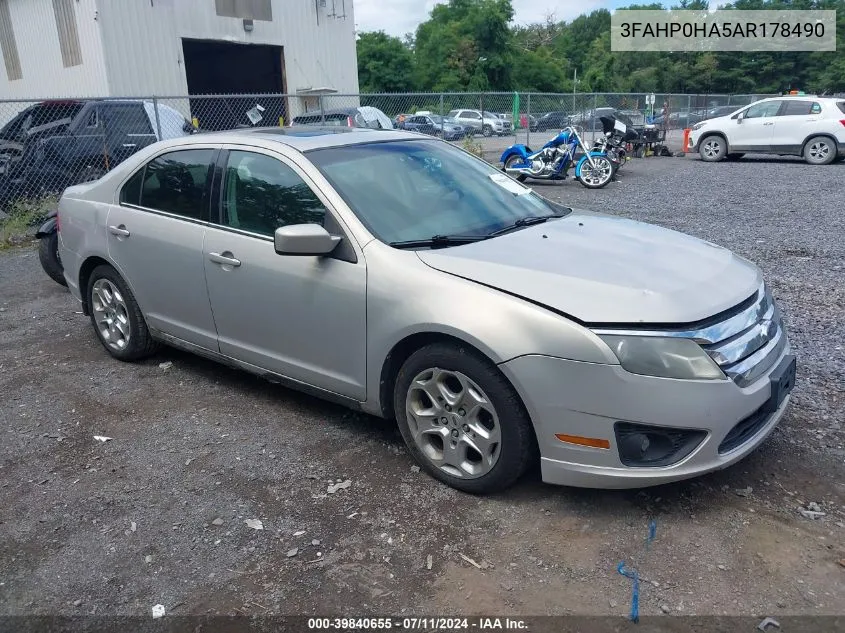 3FAHP0HA5AR178490 2010 Ford Fusion Se