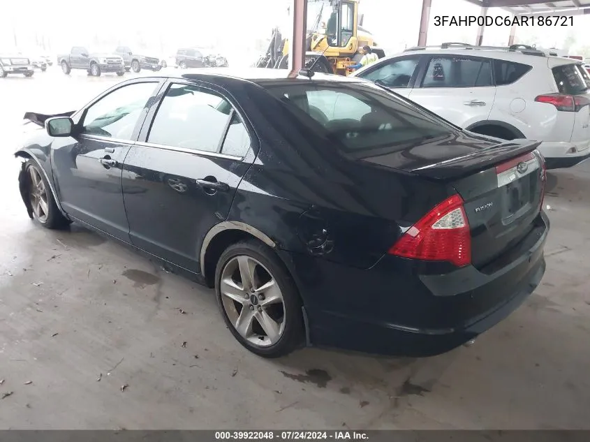 3FAHP0DC6AR186721 2010 Ford Fusion Sport